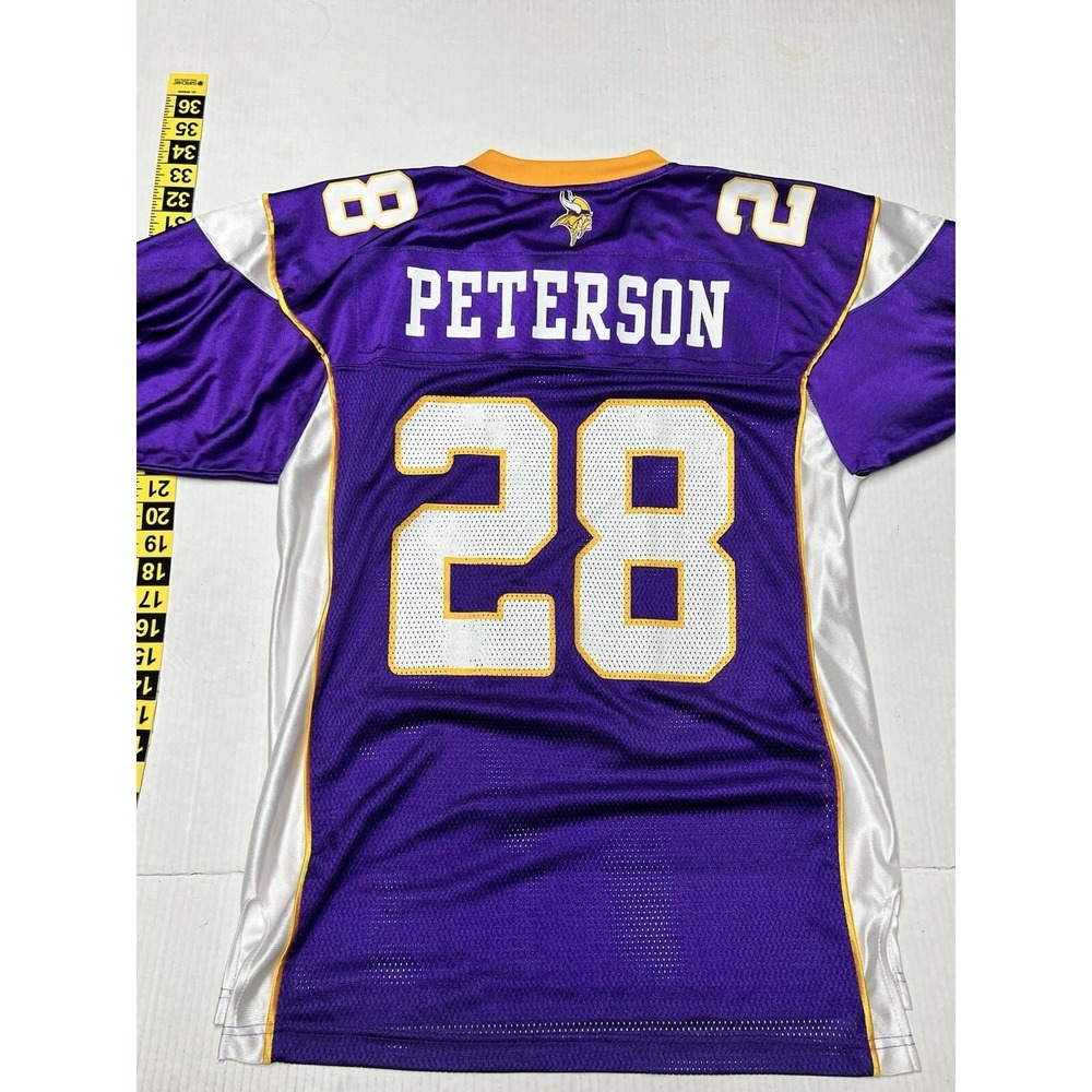 Minnesota Vikings NFL Football Jersey Adrian Peterson 28 Mens MED "Flaws" Reebok
